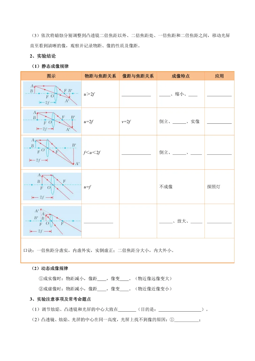 【九年级下册物理】中考专项物理《专题03 透镜及其应用》知识梳理+易错专项|完整高清电子版可打印 第5张 【九年级下册物理】中考专项物理《专题03 透镜及其应用》知识梳理+易错专项|完整高清电子版可打印 第5张