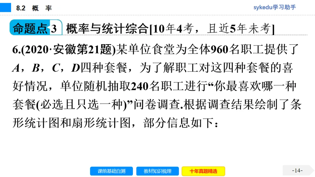 8.2 概 率-初中数学中考-最新中考复习-sykedu学习助手-第一部分 安徽考点探究 第15张 8.2 概 率-初中数学中考-最新中考复习-sykedu学习助手-第一部分 安徽考点探究 第15张