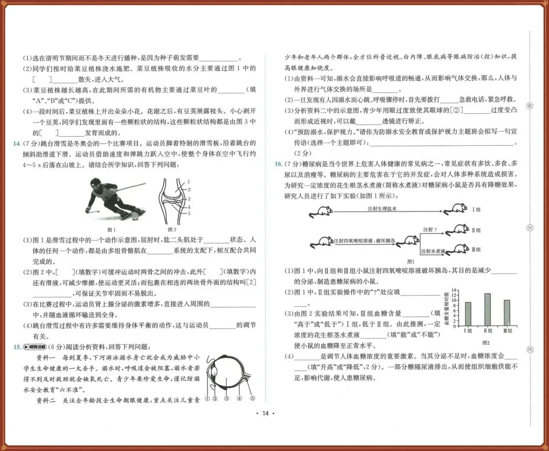 生地会考|2026春【生物会考】会考试卷+历年真题+高频考点专题(含答案),完整版可下载打印!-第19张图片-四季读书网 生地会考|2026春【生物会考】会考试卷+历年真题+高频考点专题(含答案),完整版可下载打印!-第19张图片-四季读书网