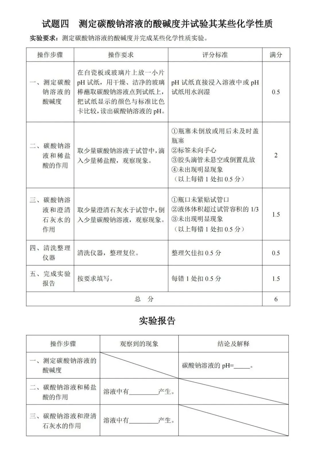 【标准】2026邯郸中考理化实验考试评分标准-物理/化学/生物 第11张