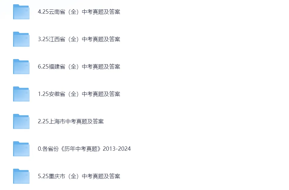 【中考真题】全国各省历年中考真题(全科+答案+解析+知识点归纳)PDF版免费下载【2008-2025 】 第2张