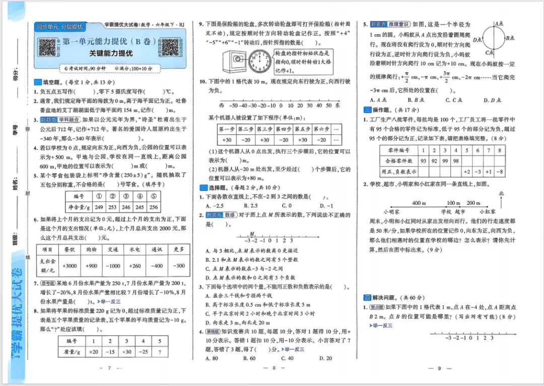 2026春新版《学霸提优大试卷》1-6年级数学人教版下册,附有答案! 第5张