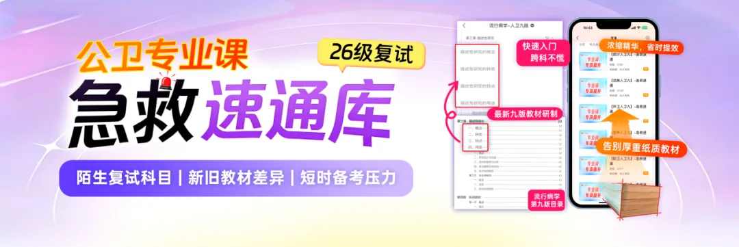 明晚截止!谁还没领“公卫考研复试真题”?错过拍大腿!-第40张图片-四季读书网 明晚截止!谁还没领“公卫考研复试真题”?错过拍大腿!-第40张图片-四季读书网