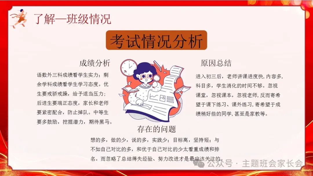 初三下学期中考冲刺家长会ppt:家校携手 ,决胜中考!(含发言稿)-第6张图片-四季读书网