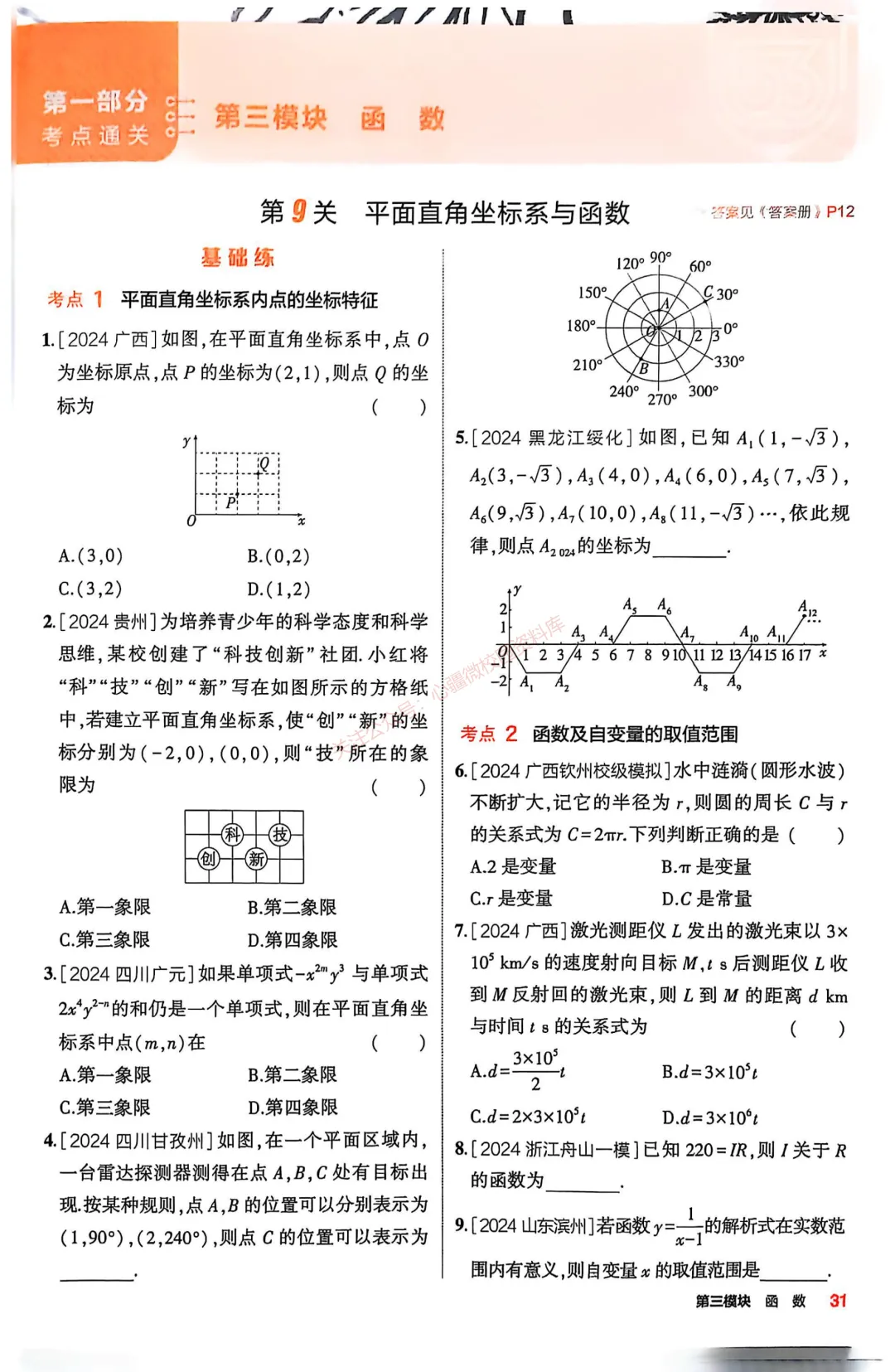 【初中数学】9年级中考复习专题③——函数-第4张图片-四季读书网 【初中数学】9年级中考复习专题③——函数-第4张图片-四季读书网