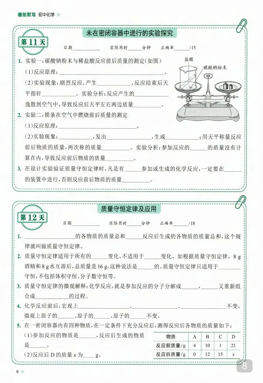 初中化学 中考化学 【中考】睡前默写72天.pdf 第10张