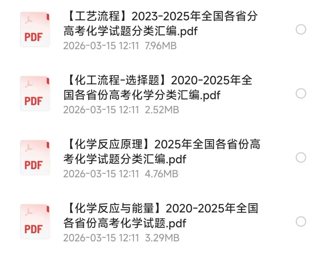 重磅!2020-2025近6年高考化学真题分类汇编(PDF格式/可打印) 第2张