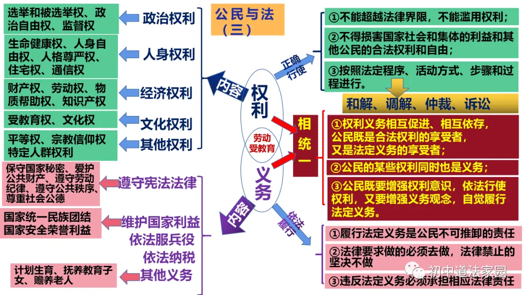 中考道德与法治心理、道德、法律、国情板块思维导图 第14张