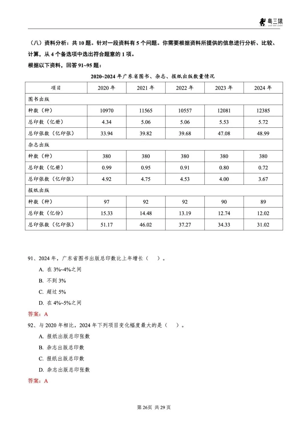 笔试真题丨2026广东事业单位统考笔试真题-第27张图片-四季读书网