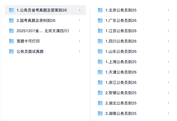 全国各省市省考国考【行测+申论】历年真题试卷与答案详解汇总(2000~2026年) 第2张