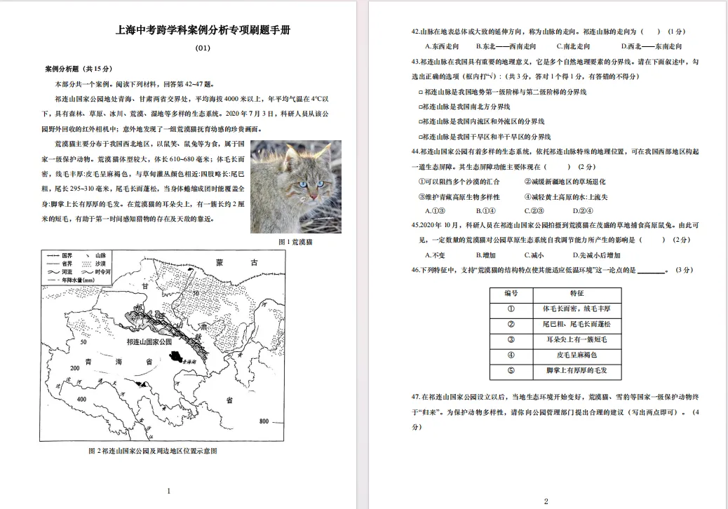 【跨学科】上海中考跨学科核心考点+试题专练,可打印!冲市重点必备! 第4张 【跨学科】上海中考跨学科核心考点+试题专练,可打印!冲市重点必备! 第4张