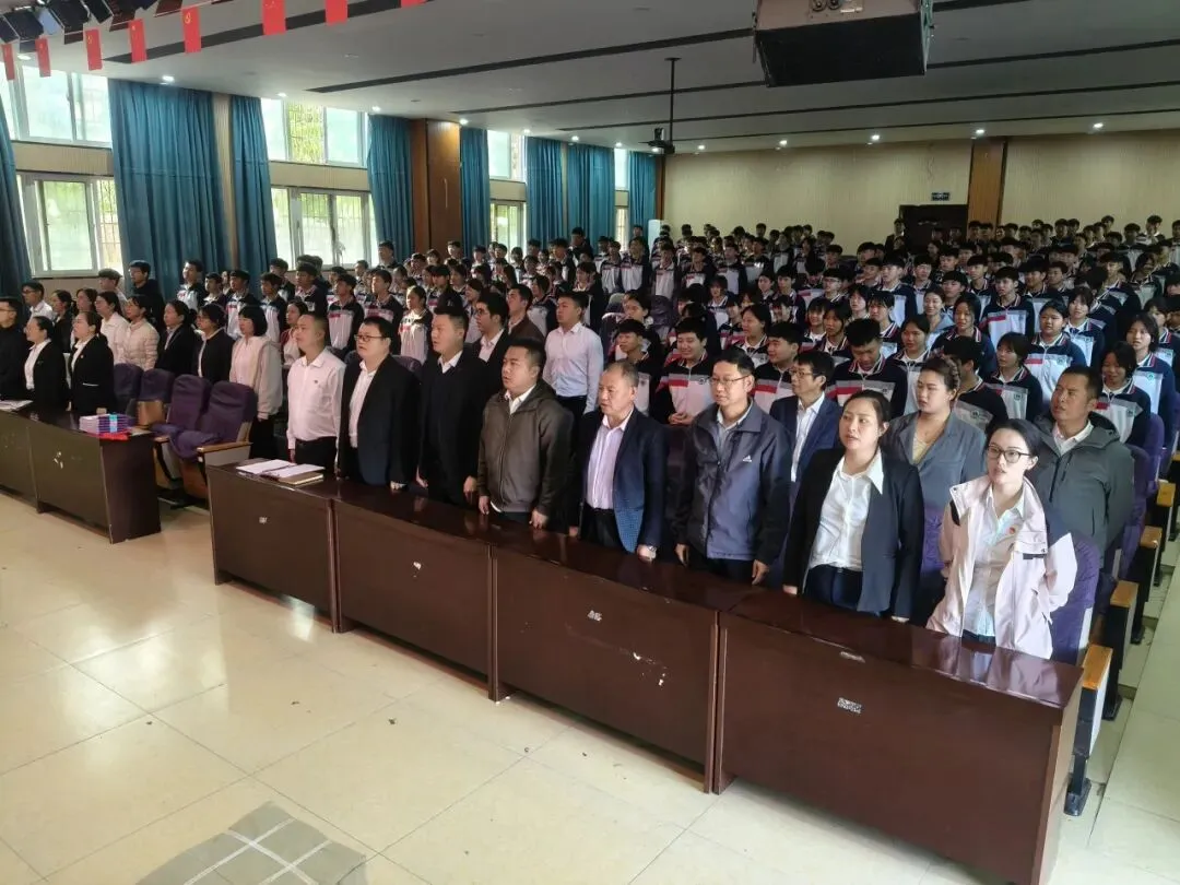 百日誓师燃壮志 逐梦中考谱新篇——勐仑中学初三中考百日誓师活动圆满举行 第3张