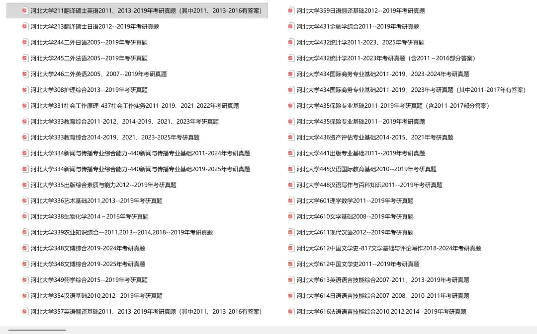 河北大学考研专业课历年真题汇总(含2026真题) 第2张 河北大学考研专业课历年真题汇总(含2026真题) 第2张