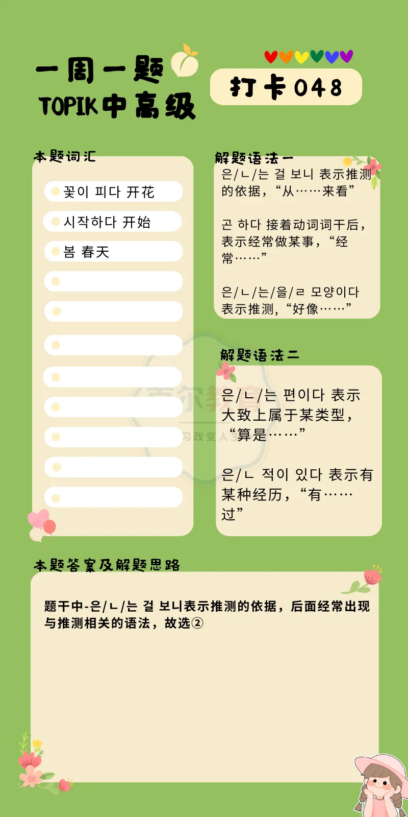 一周一题 || TOPIK中高级真题打卡【阅读48】 第19张 一周一题 || TOPIK中高级真题打卡【阅读48】 第19张