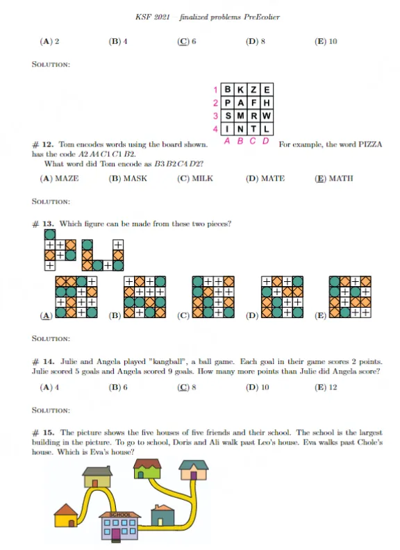 袋鼠数学竞赛真题来了!2013-2025全套L1-L6,中英双语+解析 第14张 袋鼠数学竞赛真题来了!2013-2025全套L1-L6,中英双语+解析 第14张