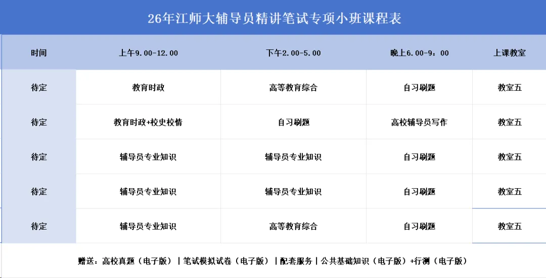 【真题分享】江苏师范大学辅导员笔试专项课程预计月底开班啦~丨赠送全套纸质资料+校史校情+辅导员笔试面试-第4张图片-四季读书网