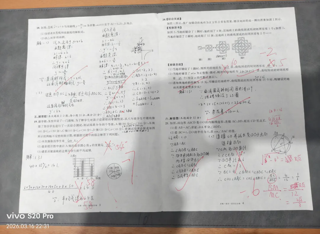 初三儿子分析试卷问题的同时还对我贴心安慰 第4张 初三儿子分析试卷问题的同时还对我贴心安慰 第4张