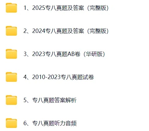 2010-2025年英语专八真题试卷及答案解析(电子版pdf) 第2张