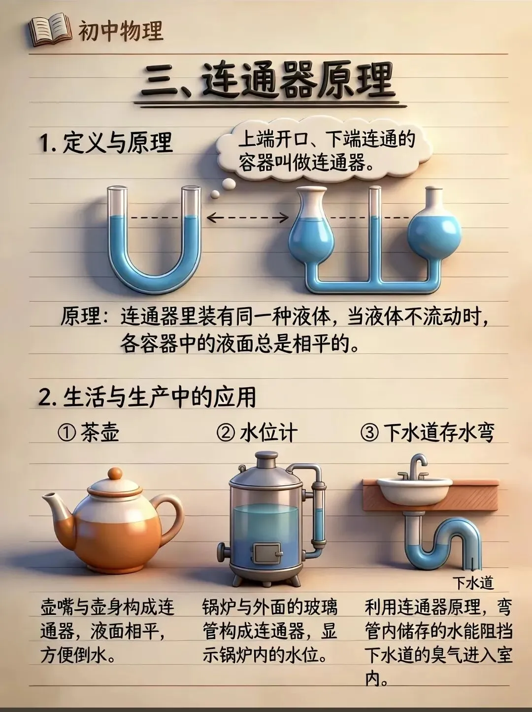 中考物理压强浮力知识清单和分层训练卷和答案 第3张