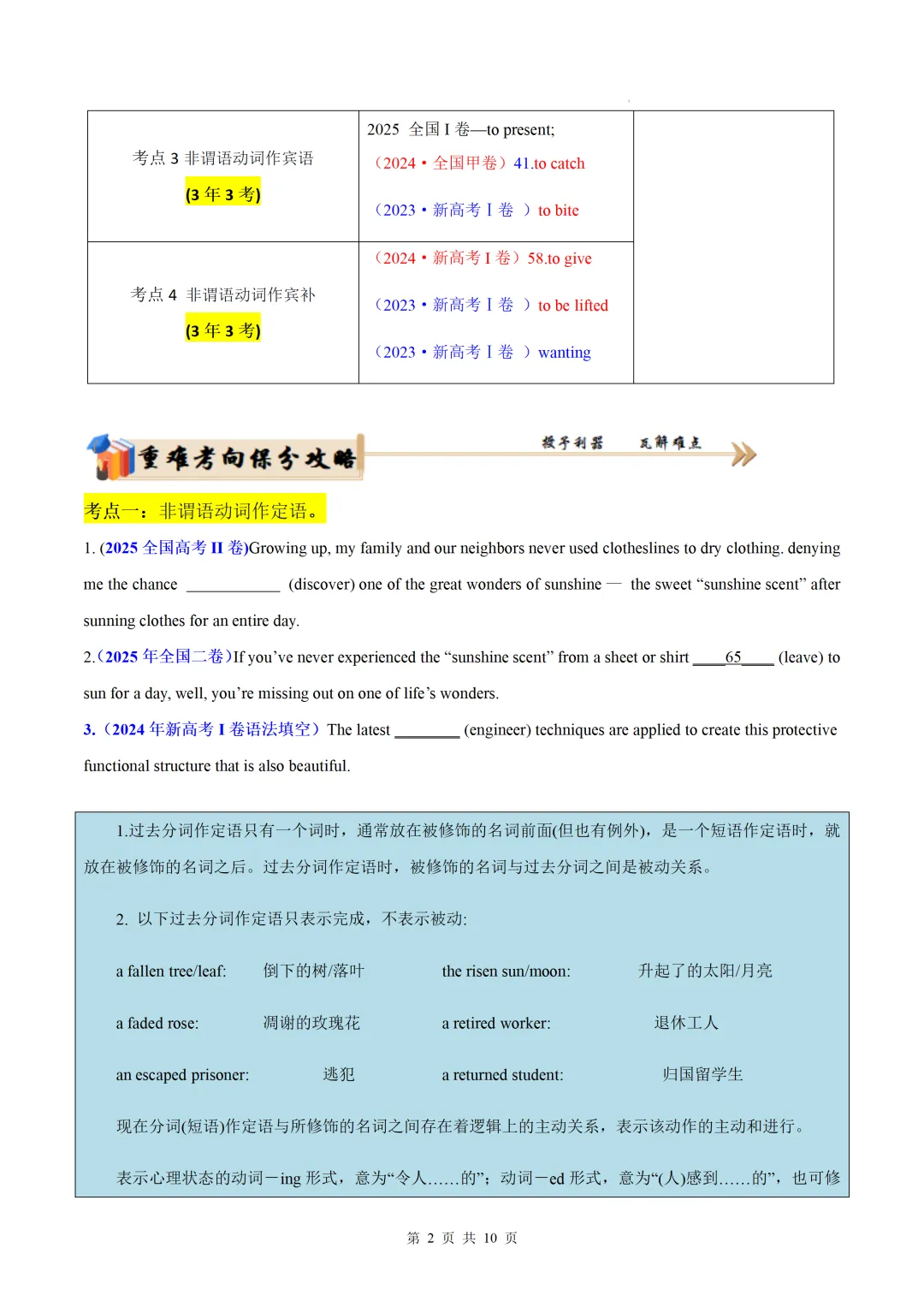 语法填空之非谓语动词(高考真题+热点话题练习)— 2026高考英语重难培优练-第4张图片-四季读书网