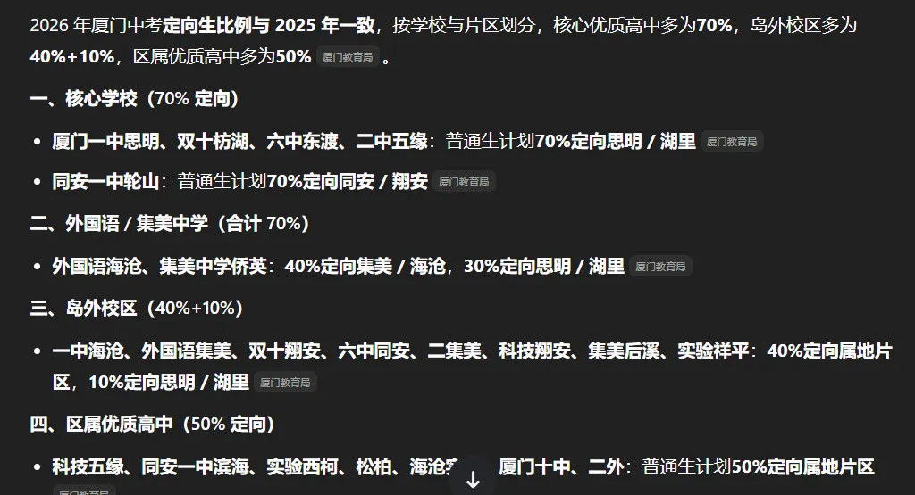 厦门中考定向生,你了解多少?-第2张图片-四季读书网