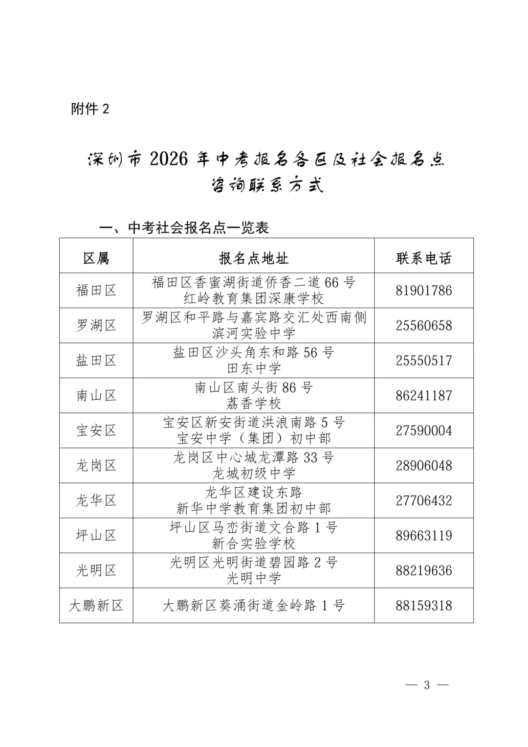 官宣了!2026年深圳中考报名安排出炉!-第7张图片-四季读书网