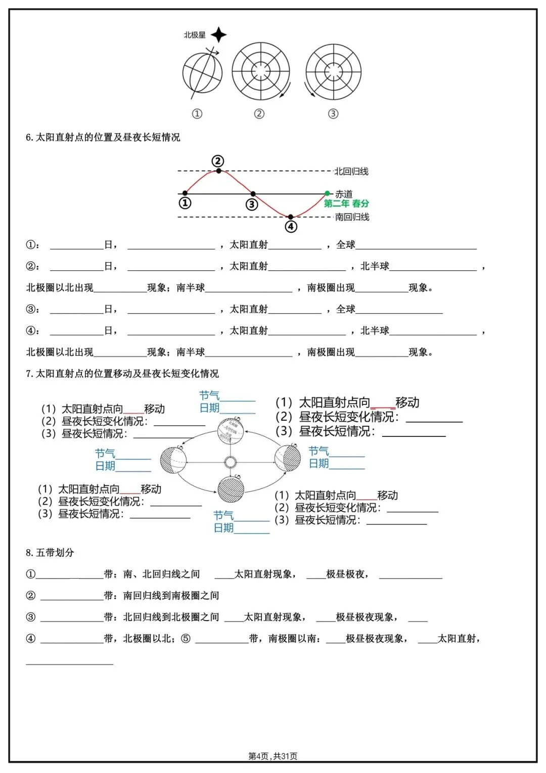 地理会考|2026中考【地理】知识点总结归纳默写清单,完整电子版可下载打印! 第6张