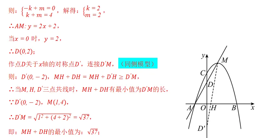 中考数学|二次函数线段最值解题技巧(高频考点,易提分) 第8张 中考数学|二次函数线段最值解题技巧(高频考点,易提分) 第8张