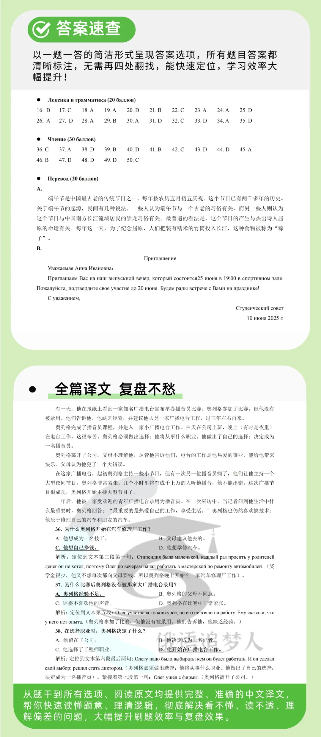 新增2025六级真题!圣研俄语公六历年真题及详细解析全新来袭,你的备考新选择! 第4张