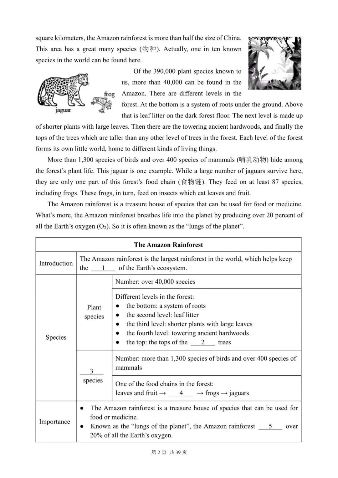 中考英语总复习:阅读填表(1~20)(含答案解析,文末领取word完整版) 第2张 中考英语总复习:阅读填表(1~20)(含答案解析,文末领取word完整版) 第2张