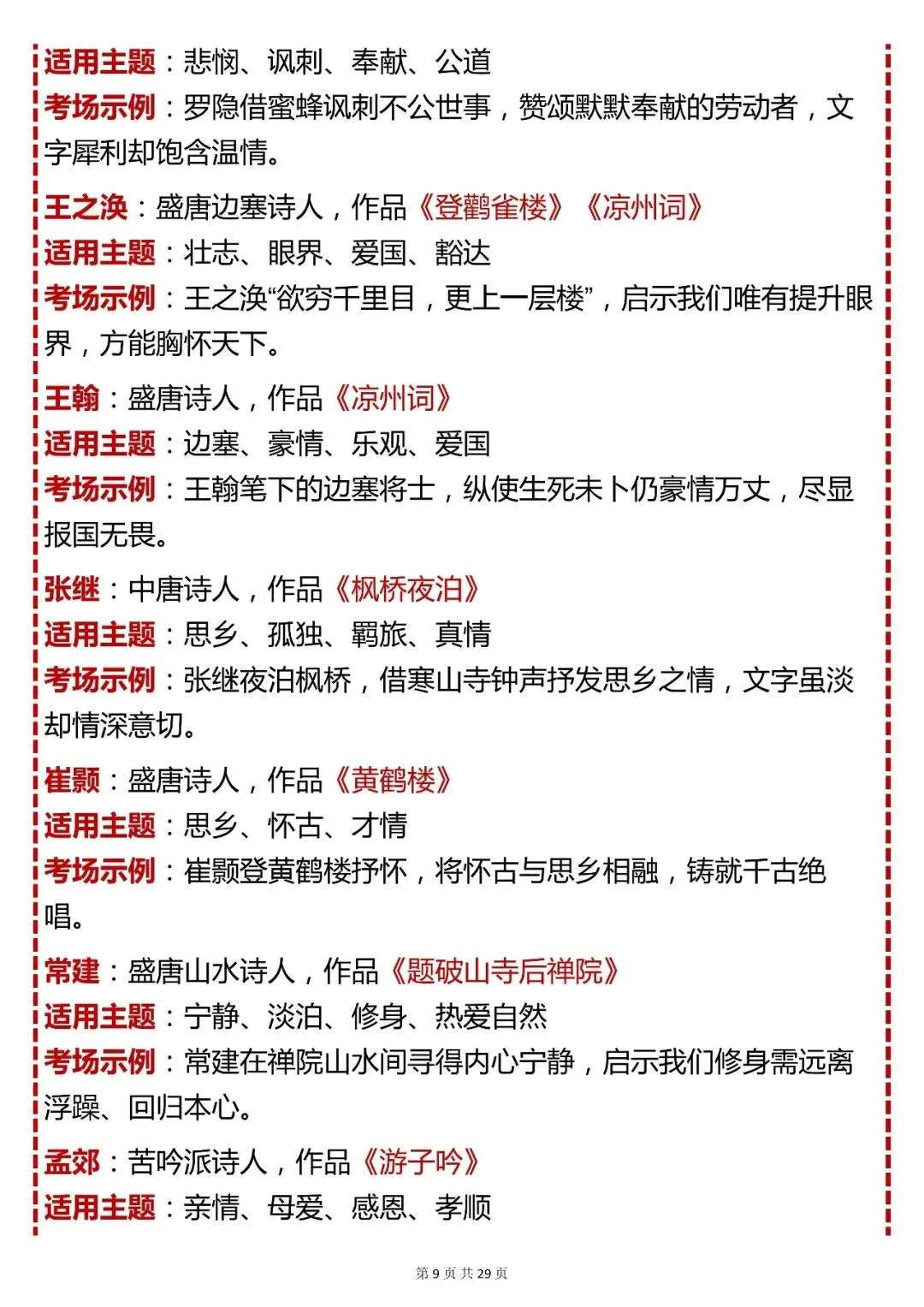 中考语文必背【常考人物素材(300 个・含适用主题 + 考场示例)】可打印 快收藏-第9张图片-四季读书网