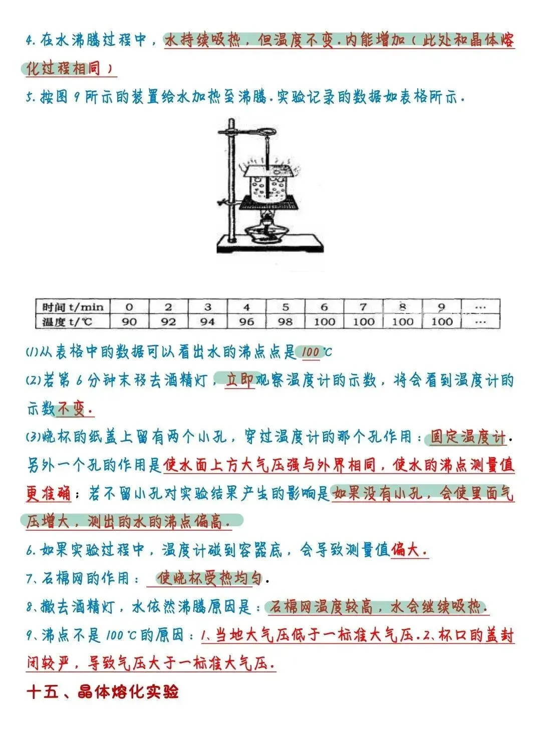 【中考复习】初中物理22个实验专题知识点(可下载)-第16张图片-四季读书网