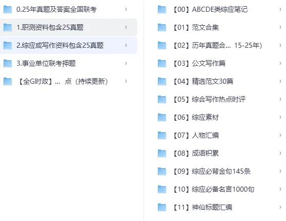 事业编|2025年各地区事业单位真题答案资料包PDF网盘下载(联考+各省份,职测+综应,ABCDE类) 第5张