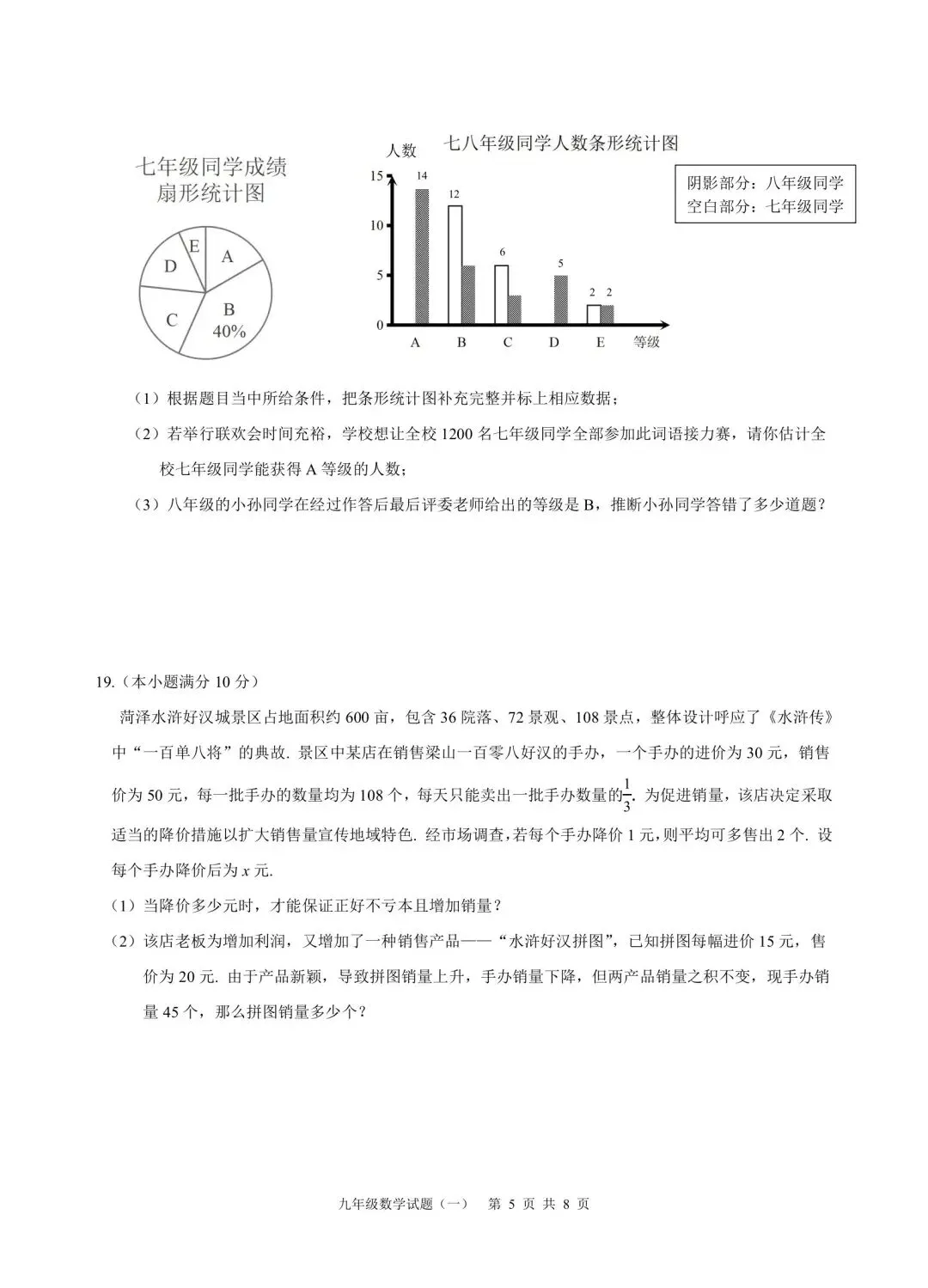 初中学业水平考试数学模拟卷 第5张