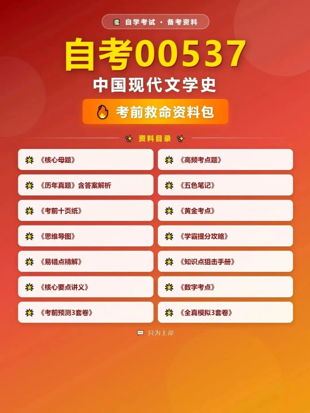 自考00537中国现代文学史历年真题含答案解析,考前十页纸,五色笔记,思维导图,提分攻略,知识点手册备考资料包,新大纲刷题软件题库 第3张