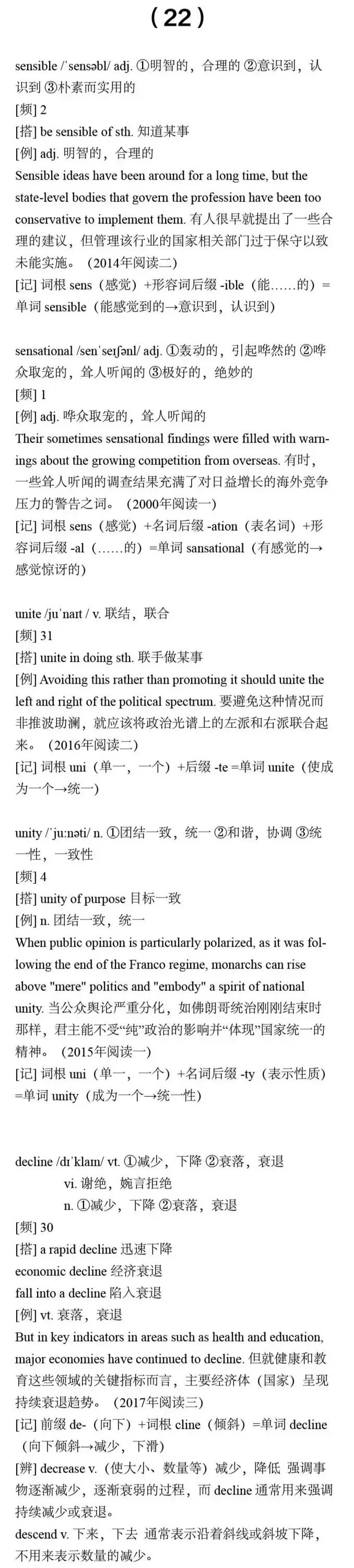 【干货分享】27考研英语:真题中最高出现81次的核心词汇合集(二) 第9张