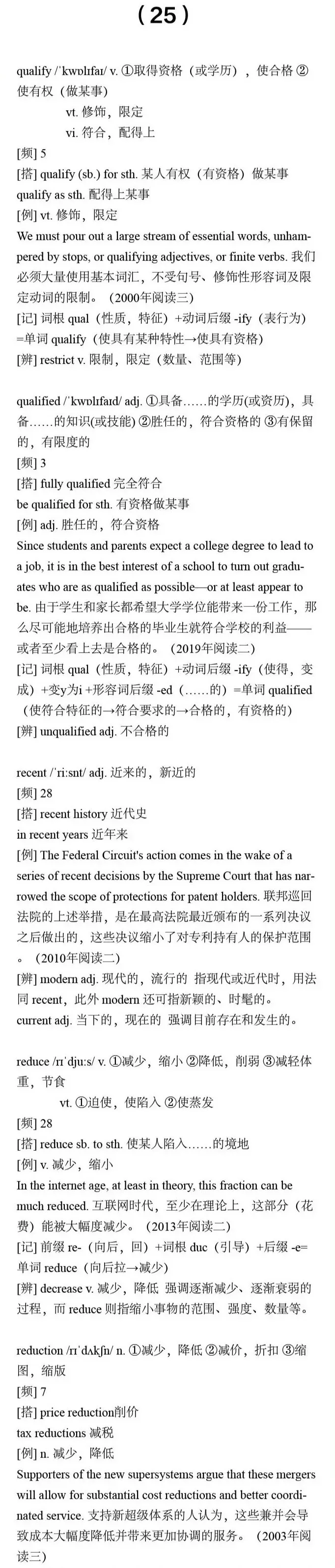 【干货分享】27考研英语:真题中最高出现81次的核心词汇合集(二) 第12张