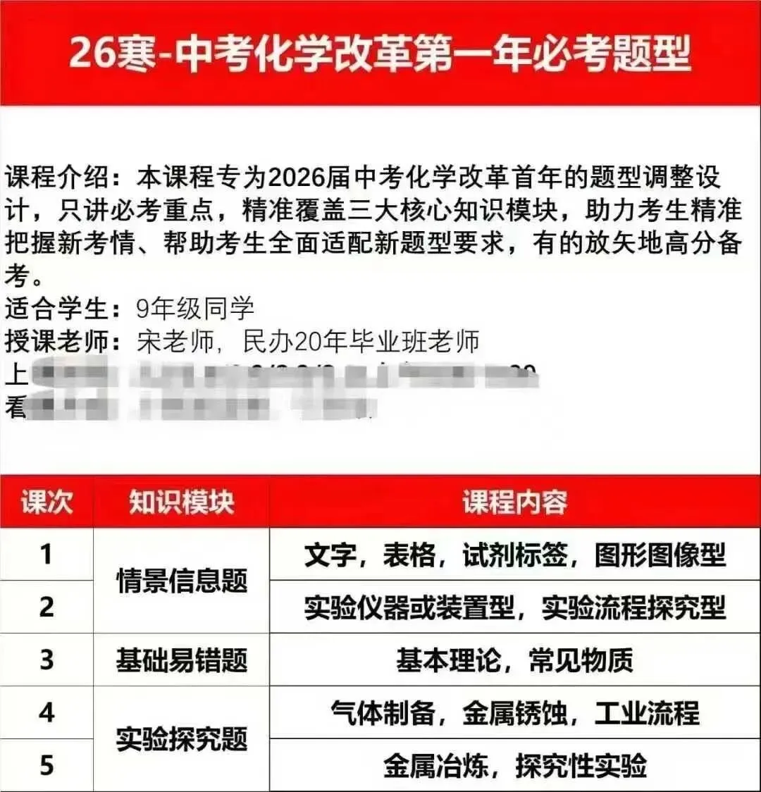 2026上海中考物理/化学必修课各5节课 第2张