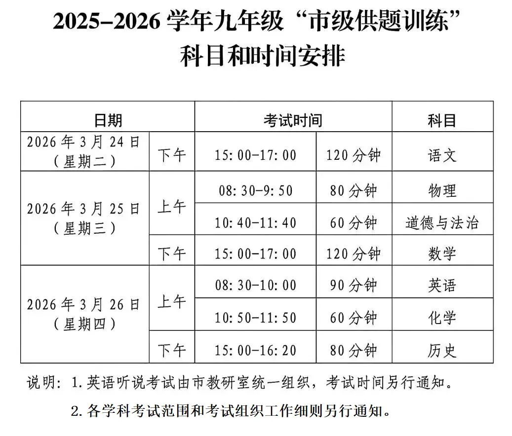 最早3月24日开考!广东各地中考一模时间汇总-第6张图片-四季读书网