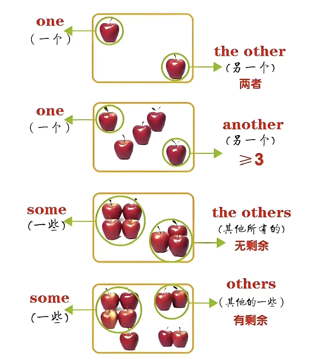 中考必考:one……the other/another, some……the others/others 第1张