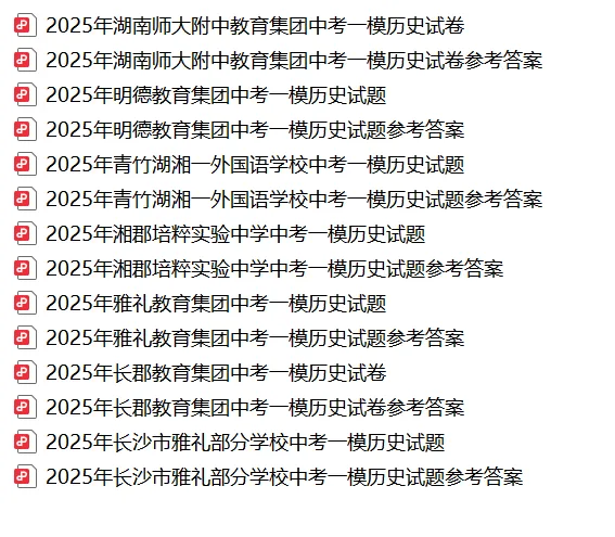 【真题汇总】——2025年长沙九年级下册中考一模历史试卷+参考答案(免费领取) 第19张