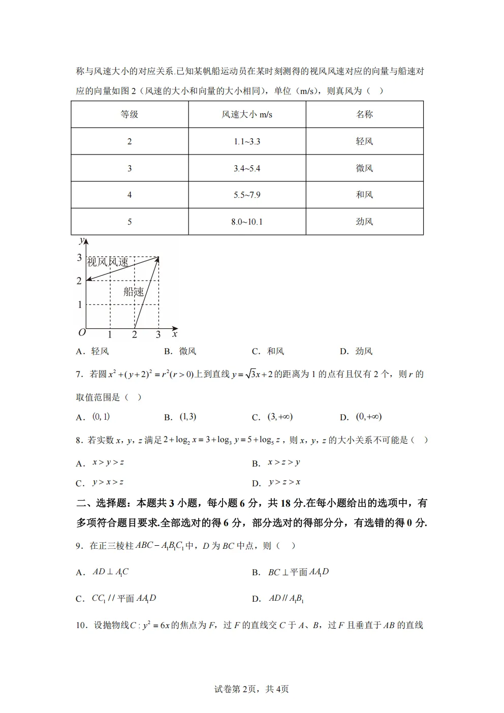 高考真题|2026年 广东省卷数学高考真题|全国各省市高考|全国新高考试题及参考答案、全卷解析、评分标准、作文范文 PDF电子版可打印 第2张