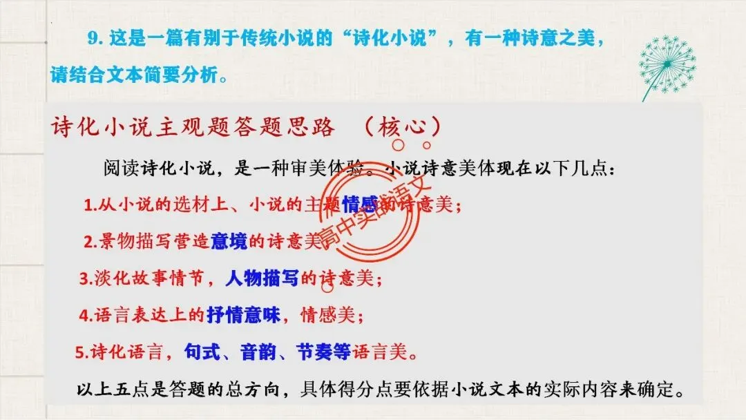 【对标真题,衔接课本】高考热考题型【散文化小说】一课通 第49张