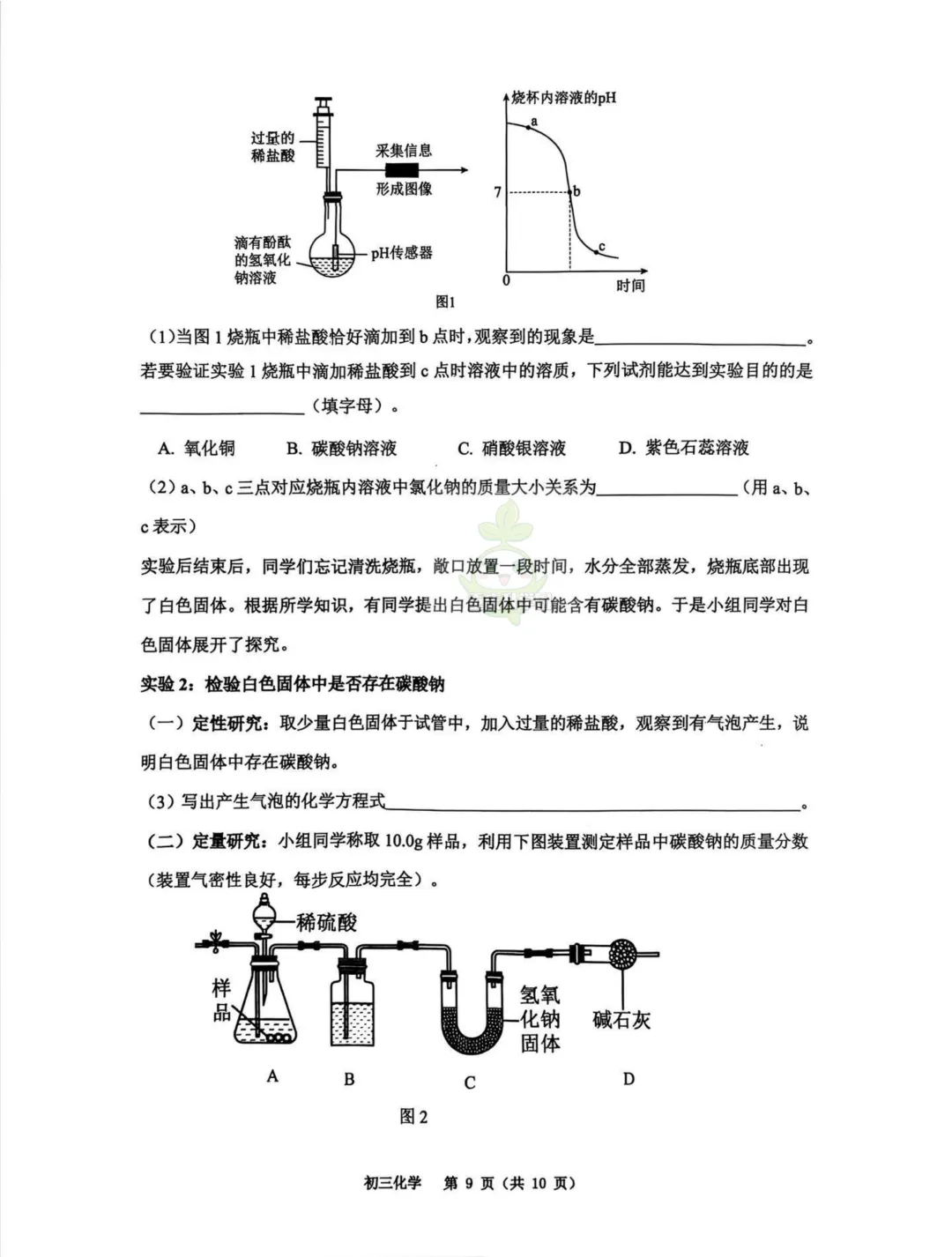 巴蜀2026年初三下3月月考试卷 第12张