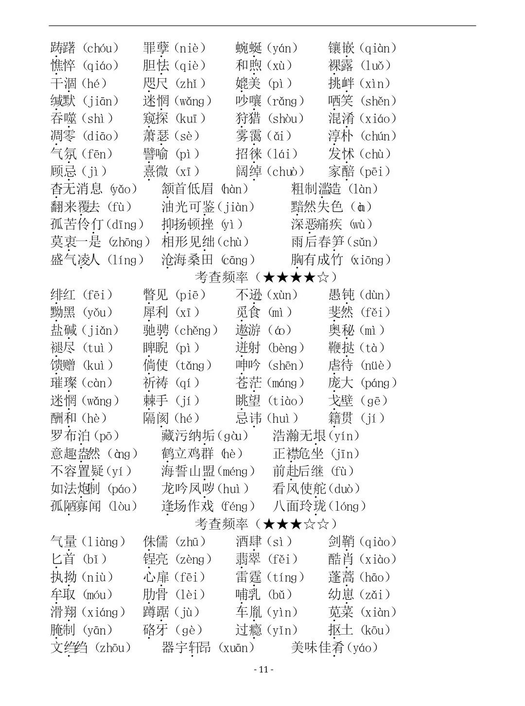 【冲刺中考】七八九年级语文易错字词汇总(六册全) 第12张