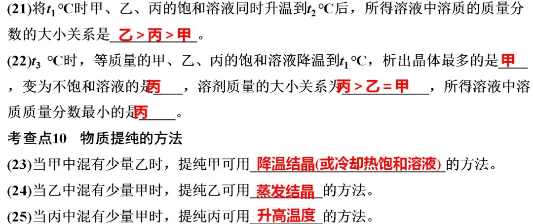 中考化学溶解度曲线考点及常见题型训练(附:2022-2025年中考真题)-第15张图片-四季读书网 中考化学溶解度曲线考点及常见题型训练(附:2022-2025年中考真题)-第15张图片-四季读书网