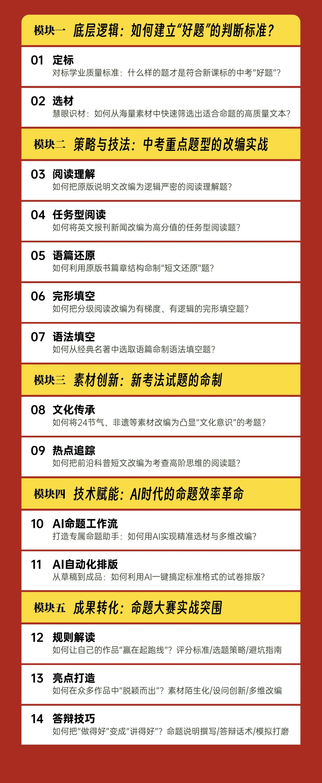 中考英语原创命题实战营——从品题到命题,打通提分底层逻辑 第38张
