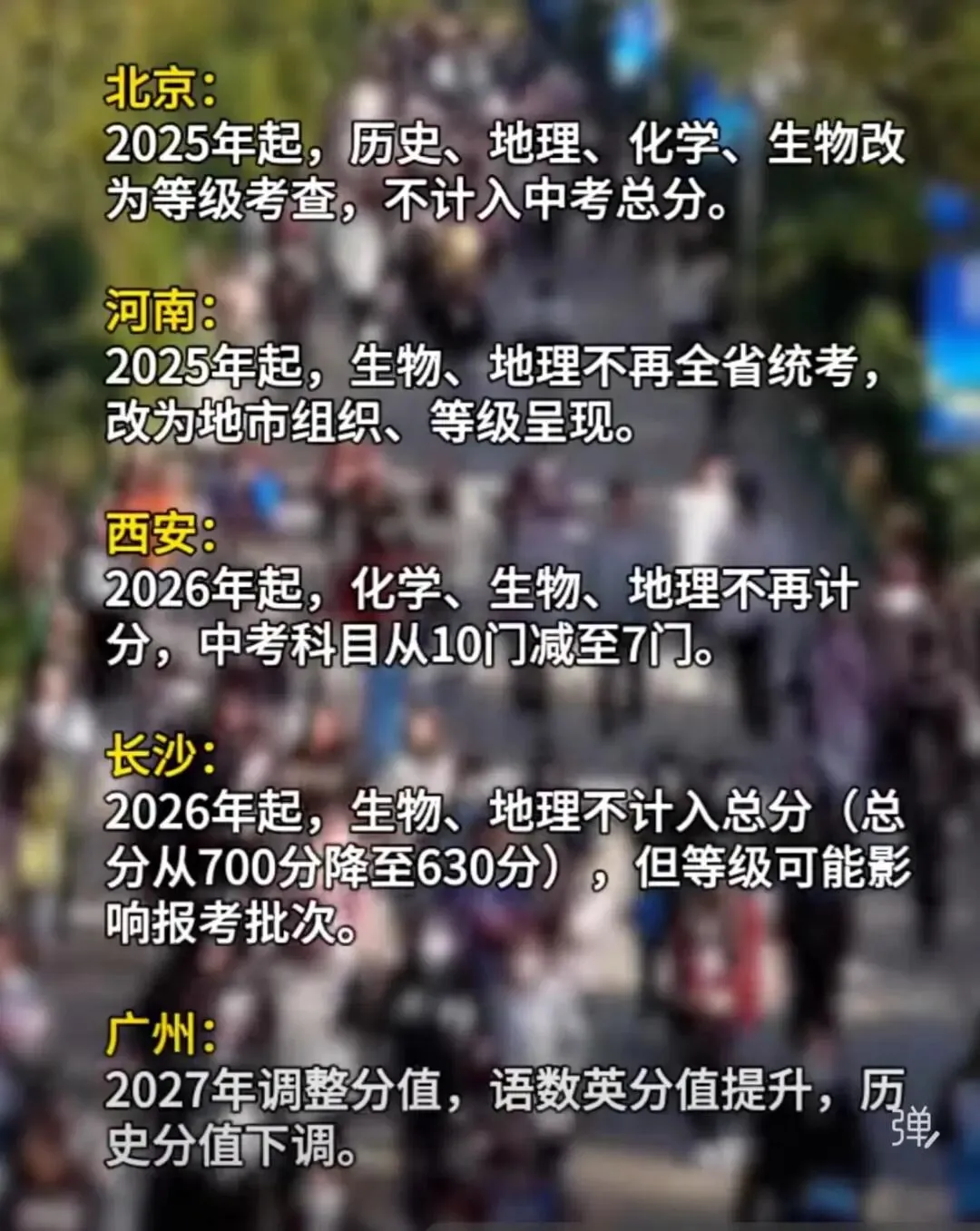 全国多地取消中考小四门 第3张