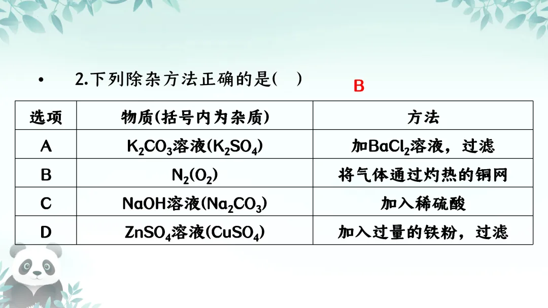 F712 2026决胜中考 《专题训练---物质的除杂》[Word可编辑] 第10张