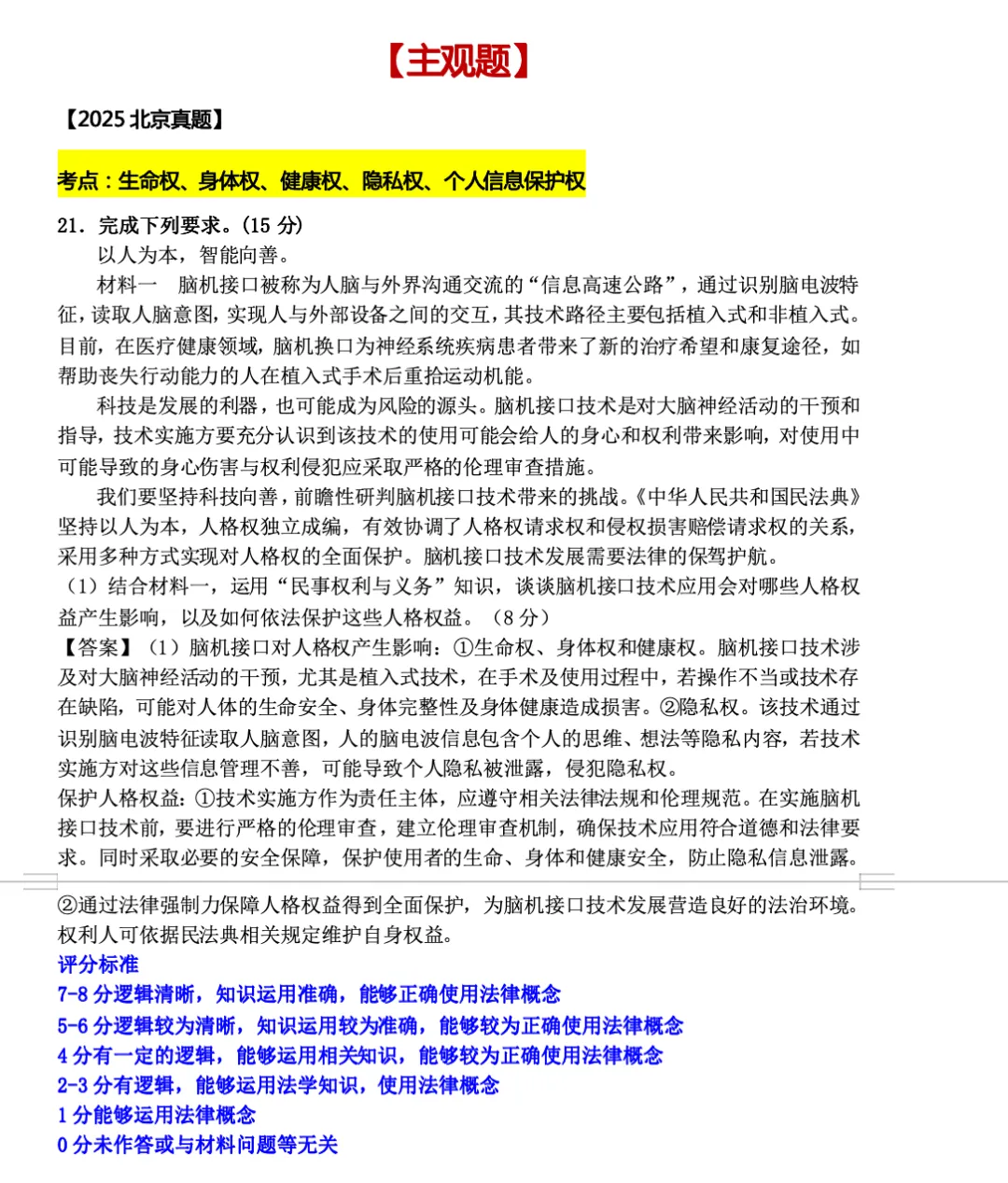 真题汇编《民事权利与义务》更新! 第3张
